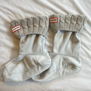 Gray knitted short Hunter boot socks